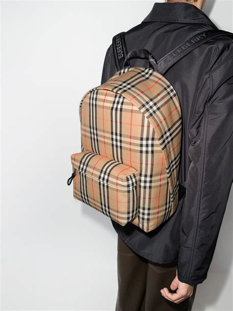 burberry backpack canvas|Burberry vintage check backpack.